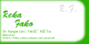 reka fako business card